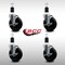 Service Caster 5'' SS Soft Rubber Swivel 1-1/2'' Expanding Stem Caster Set with Brake, 4PK SCC-SSEX20S514-SRS-TLB-112-4 - alternate 3